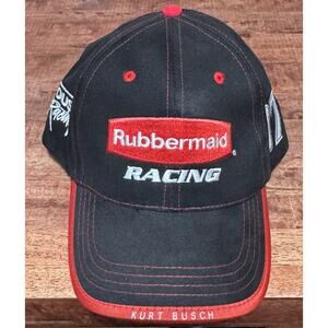 Vintage Kurt Busch Rubbermaid Racing NASCAR Cap Hat Adjustable #97 Roush